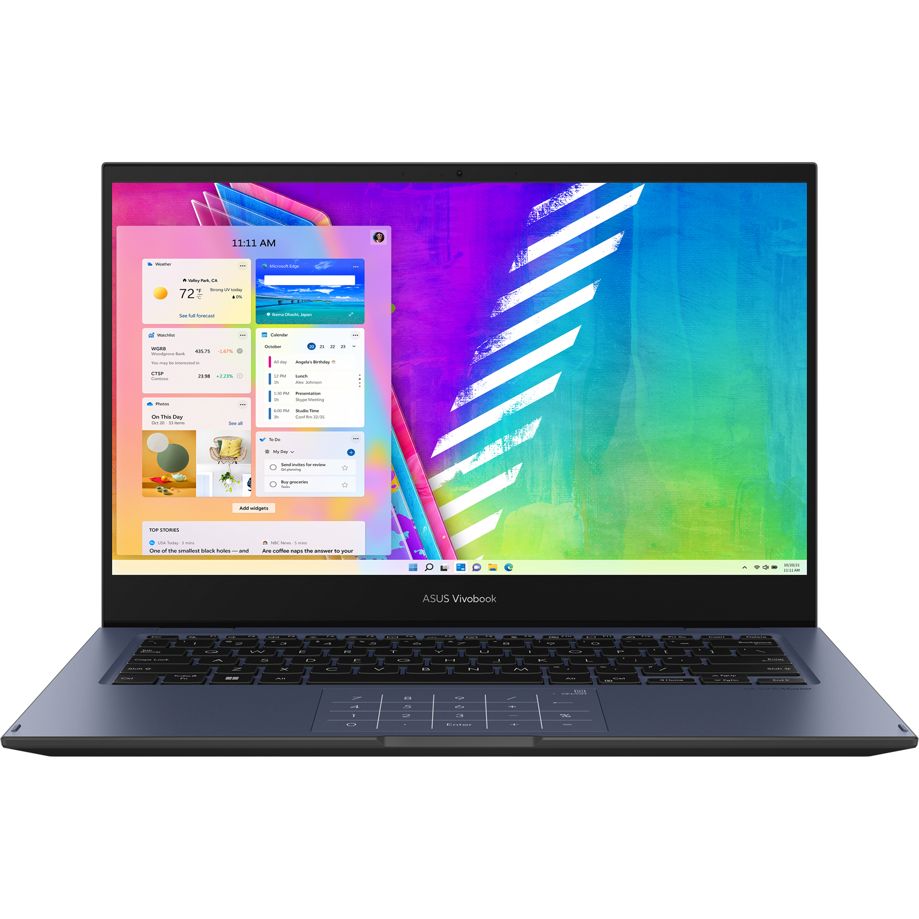 מחשב נייד עם מסך מגע Asus Vivobook Go 14 Flip TP1400KA-EC075WS - Celeron N4500 128GB eMMC 4GB RAM Windows 11s - צבע כחול שנה אחריות ע