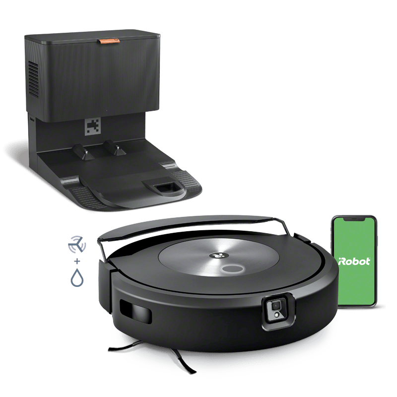 שואב אבק שוטף רובוטי + תחנת ריקון אוטומטית + iRobot Roomba Combo  J7 אחריות שנתיים ע