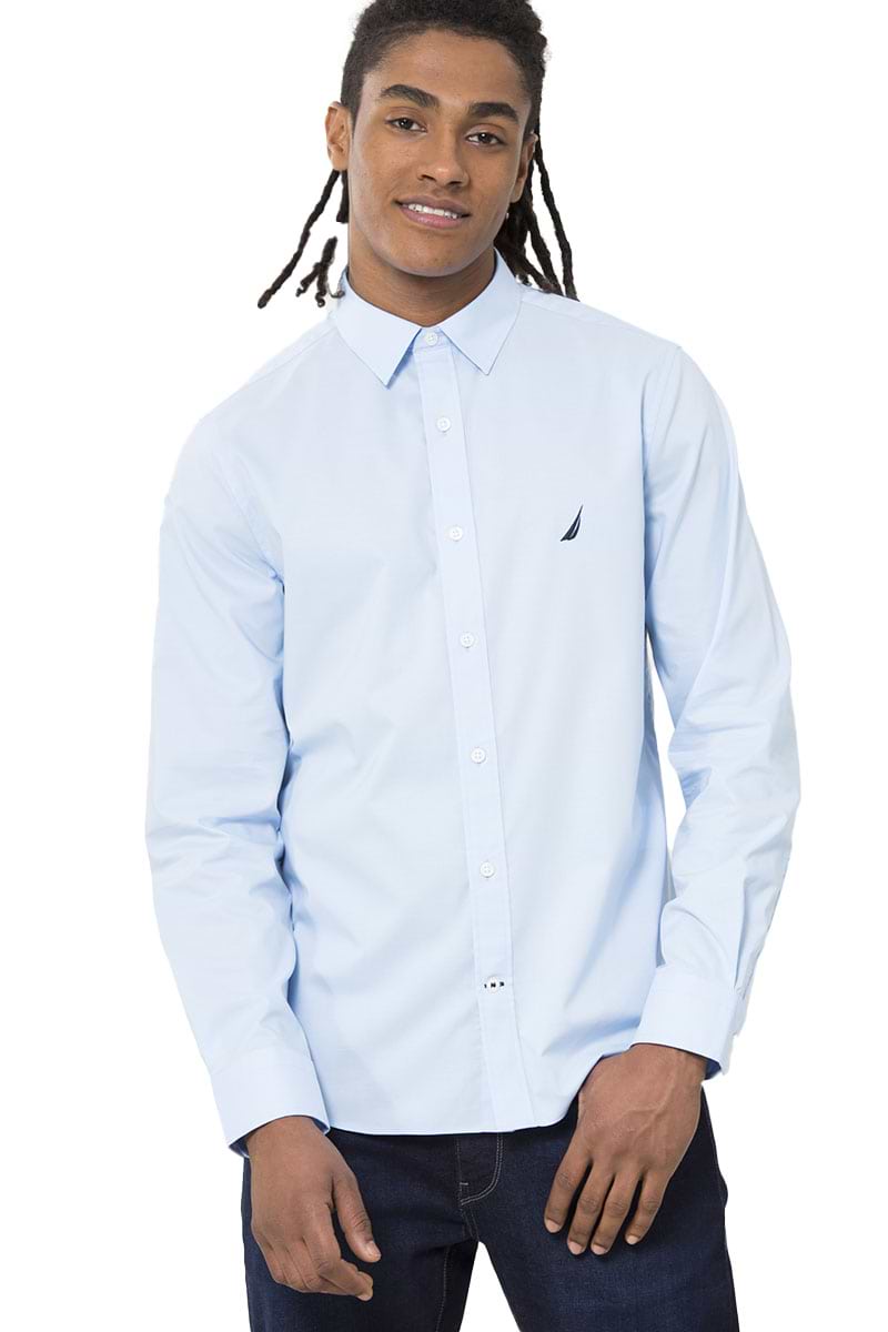 חולצה מכופתרת Nautica לגברים גזרת Tailored Fit