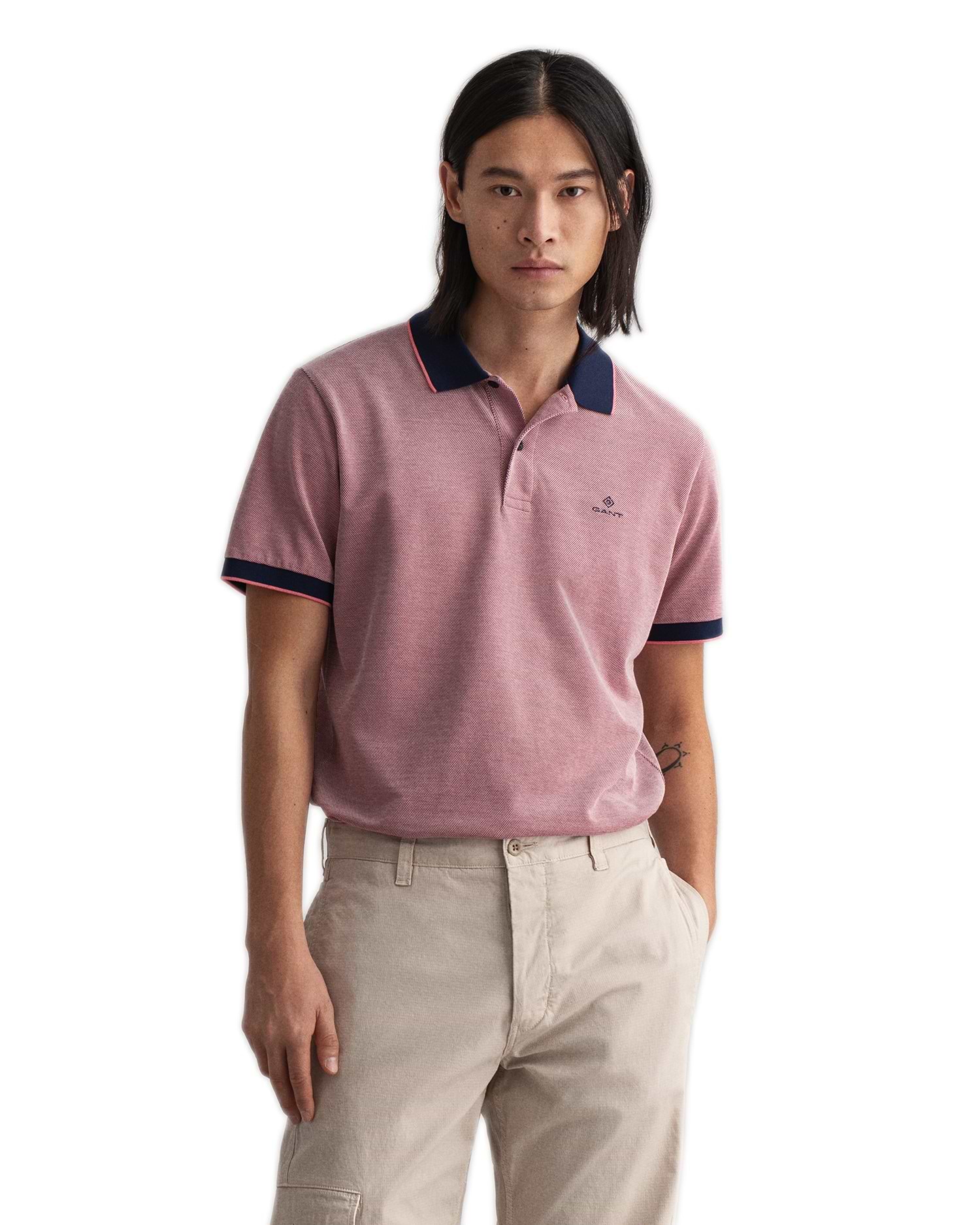 חולצת פולו Gant לגברים דגם Oxford Pique SS Rugger