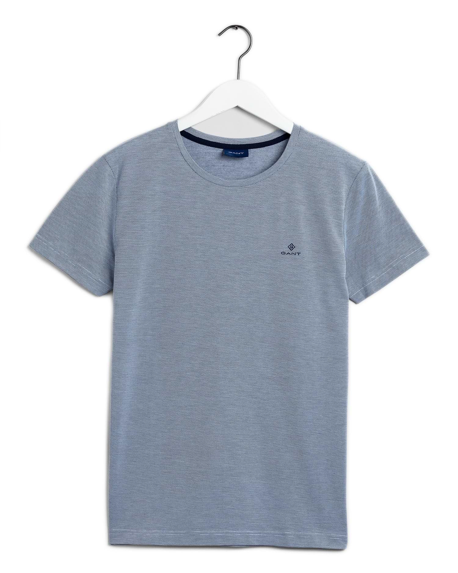 חולצת טי שרט Gant לגברים דגם Col Oxford Slim SS