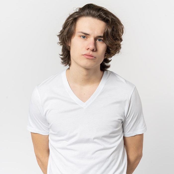 טי שירט Armani Exchange לגברים  צווארון וי  Slim Fit
