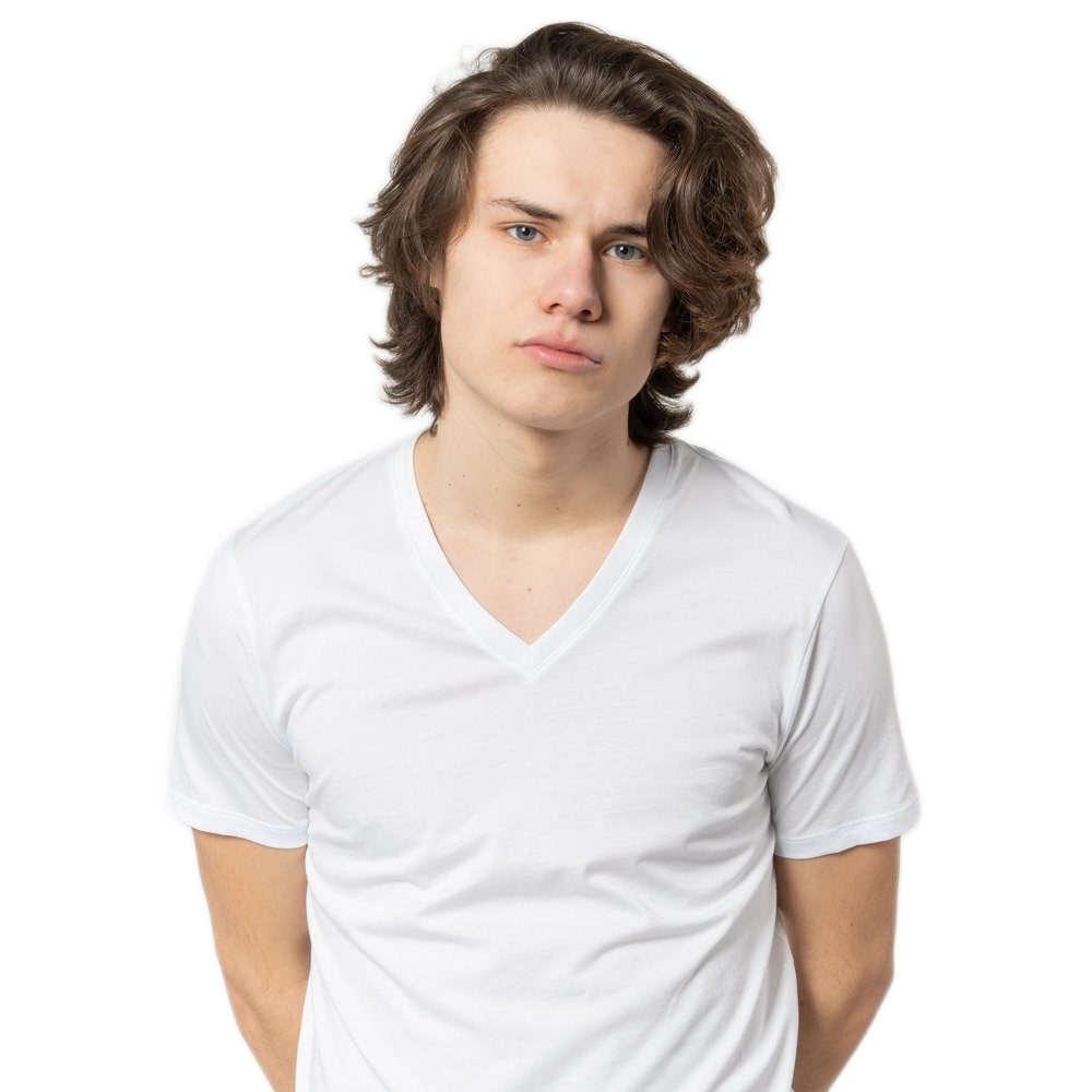 טי שירט Armani Exchange לגברים  צווארון וי  Slim Fit