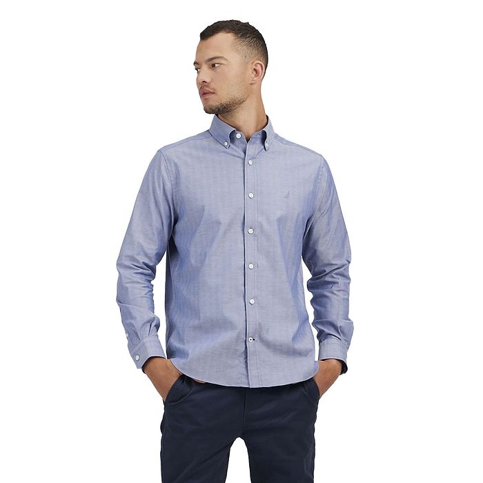 חולצה מכופתרת Nautica לגברים גזרת Classic Fit