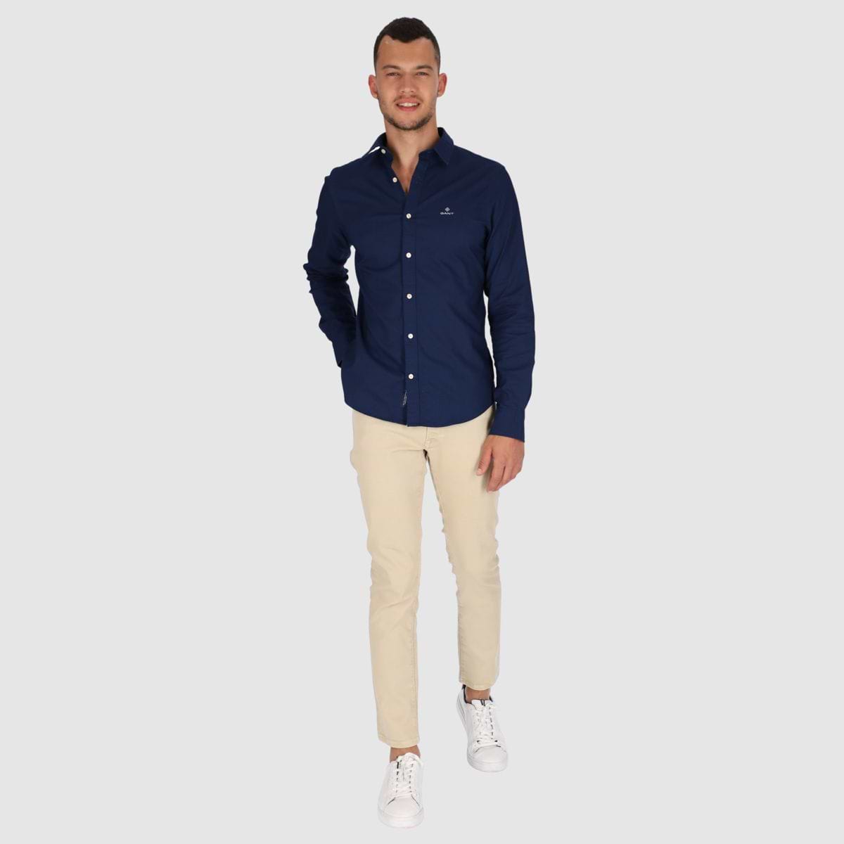חולצה מכופתרת Gant לגברים דגם Slim Ind Oxf Stretch Twn