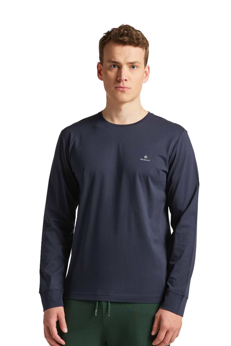 טי שירט שרוול ארוך Gant לגברים גזרת Slim Fit
