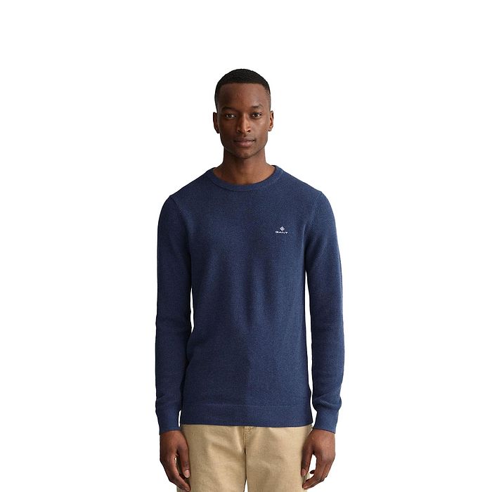 סוודר Gant לגברים דגם Cotton Pique