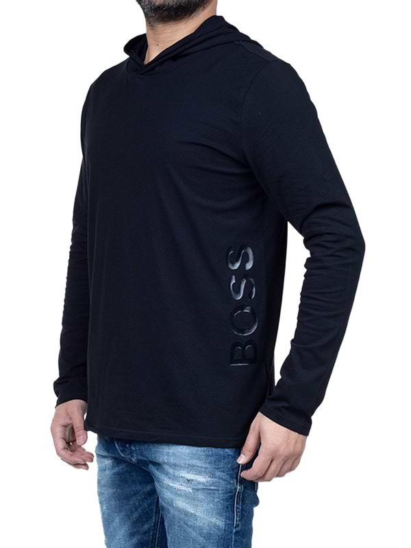טי שירט עם כובע HUGO BOSS לגבר דגם Identity hooded