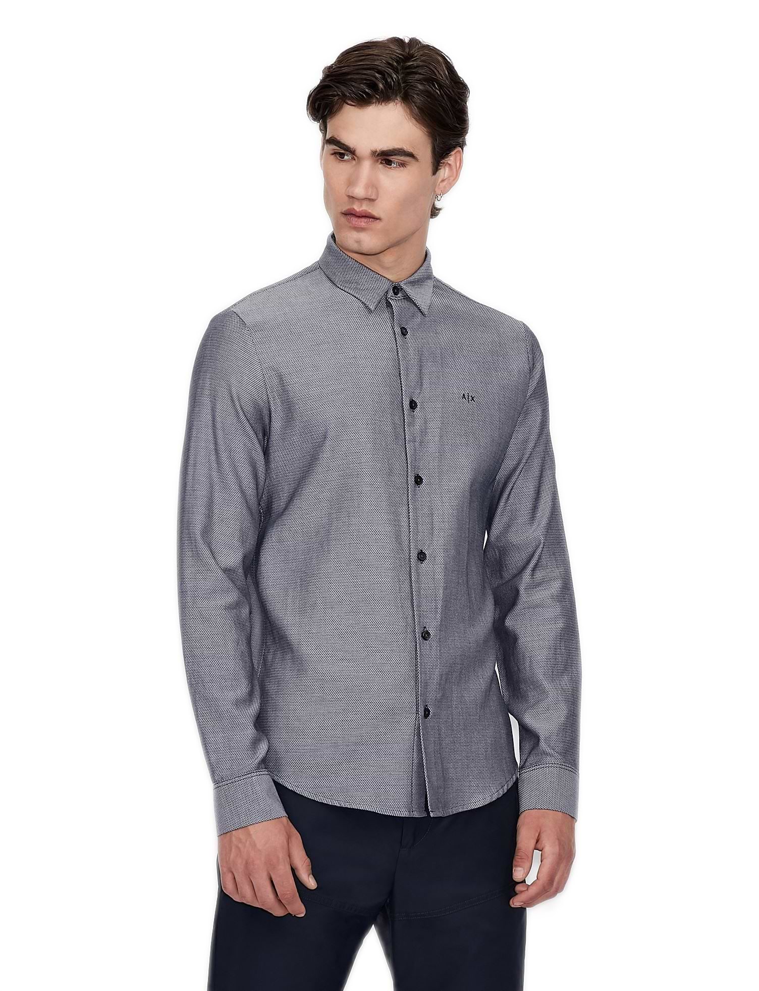 חולצה מכופתרת Armani Exchange לגבר Patternes Slim Fit