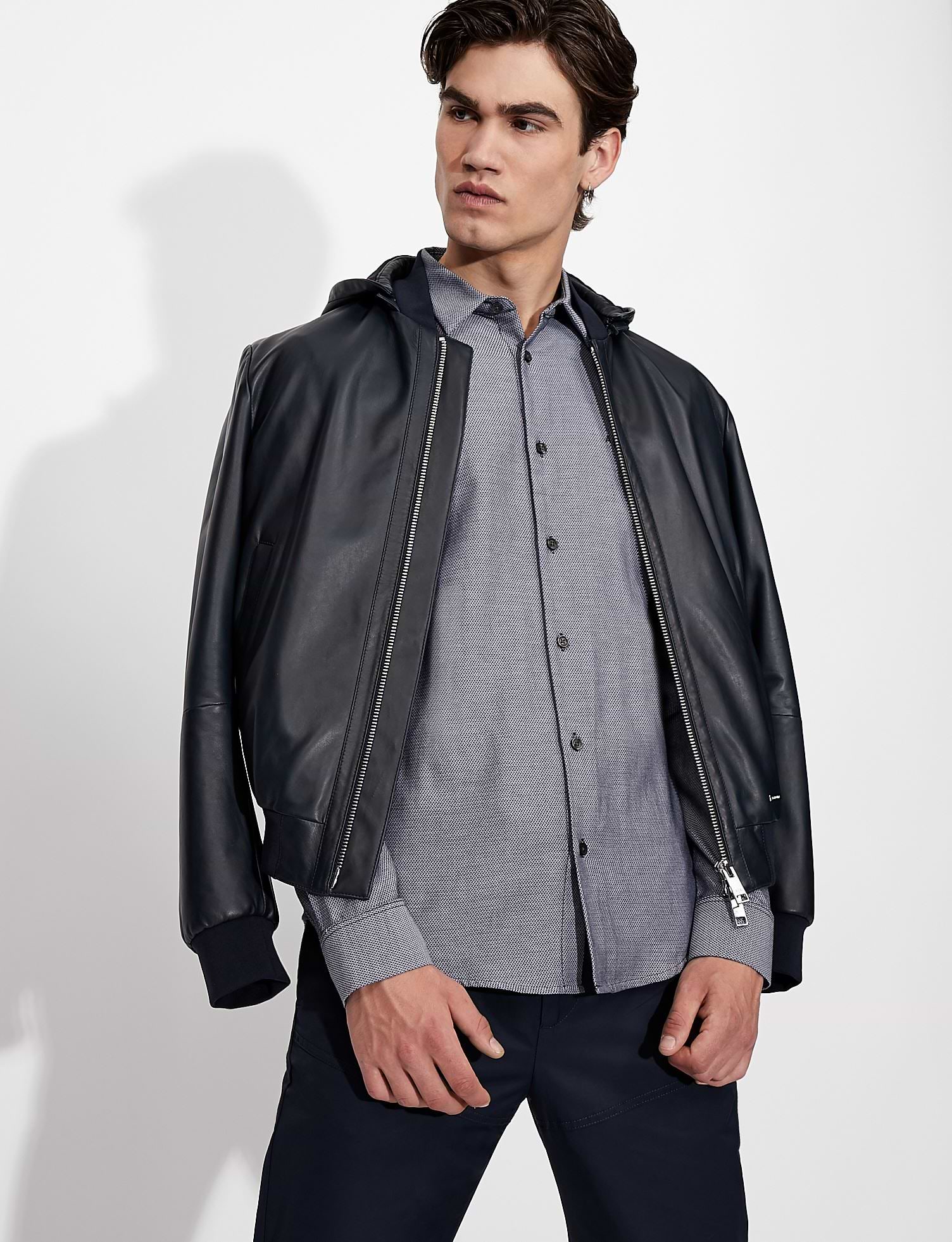 חולצה מכופתרת Armani Exchange לגבר Patternes Slim Fit