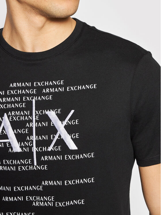 טי שירט שרוול קצר  Armani Exchange לגבר דגם Noir Regular Fit