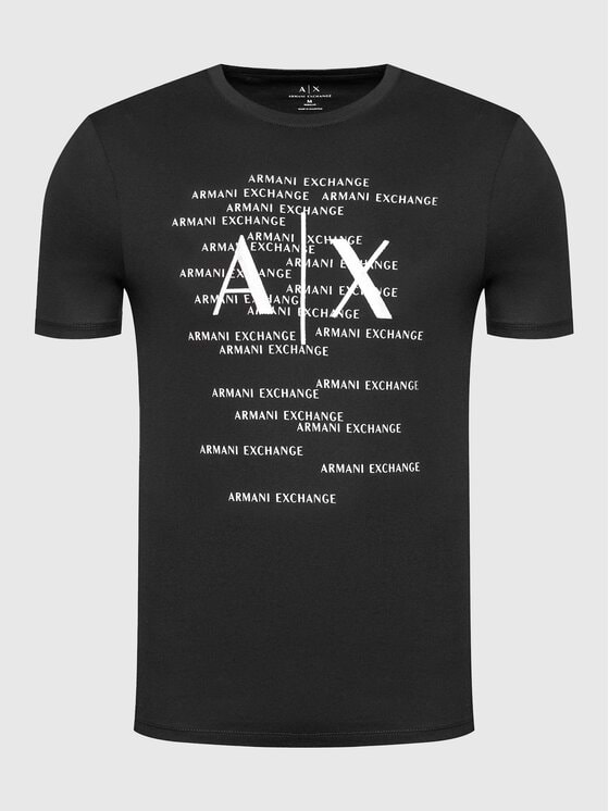 טי שירט שרוול קצר  Armani Exchange לגבר דגם Noir Regular Fit