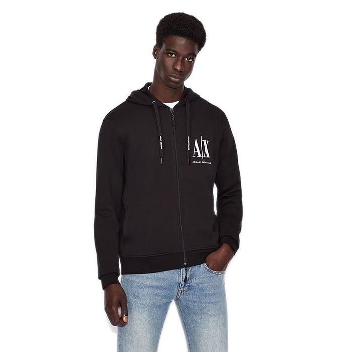 קפוצ'ון  Armani Exchange לגבר דגם Icon Logo Zip Up Hooded