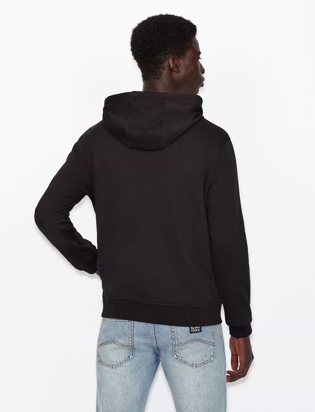 קפוצ'ון  Armani Exchange לגבר דגם Icon Logo Zip Up Hooded