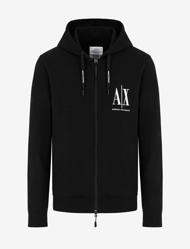 קפוצ'ון  Armani Exchange לגבר דגם Icon Logo Zip Up Hooded