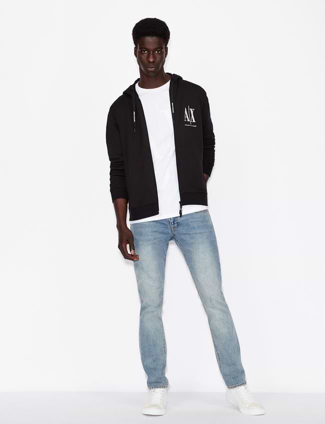 קפוצ'ון  Armani Exchange לגבר דגם Icon Logo Zip Up Hooded