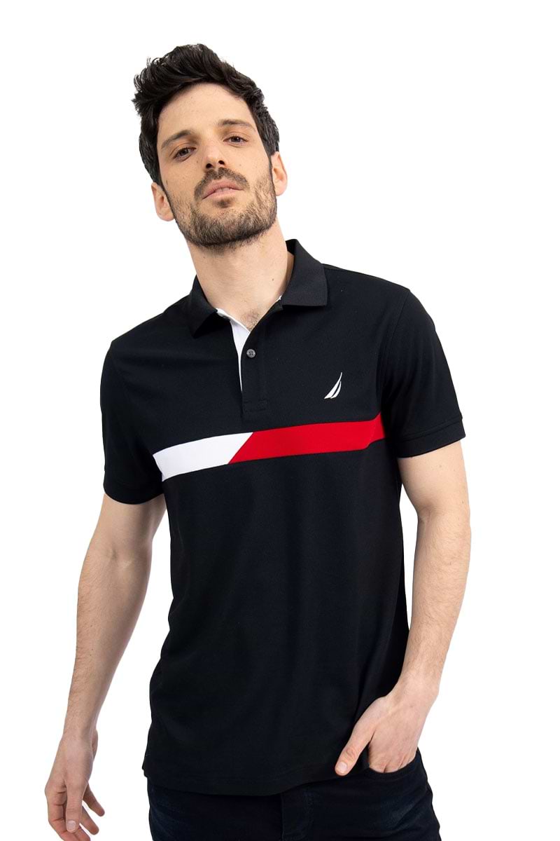 חולצת פולו  Nautica לגברים  גזרת Slim Fit