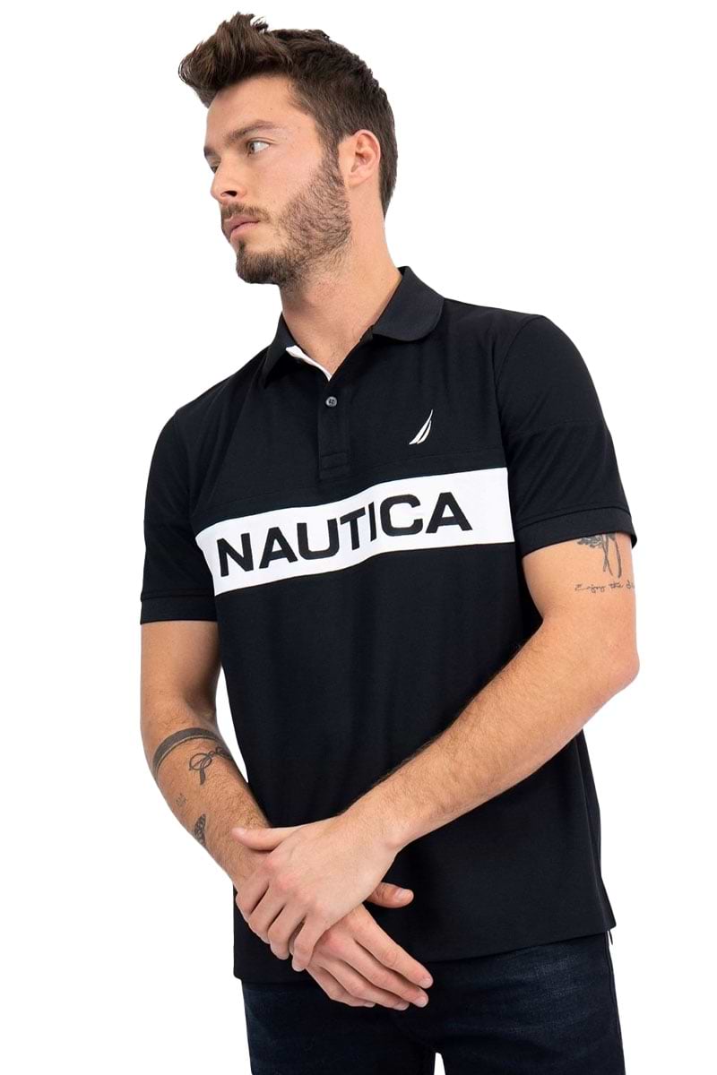 חולצת פולו  Nautica לגברים גזרת Slim Fit