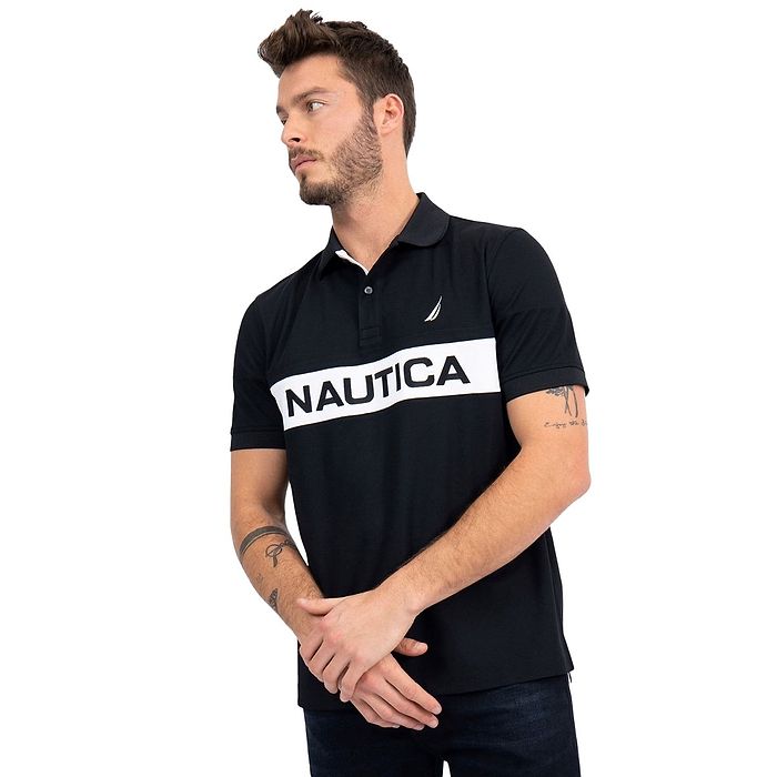 חולצת פולו  Nautica לגברים גזרת Slim Fit