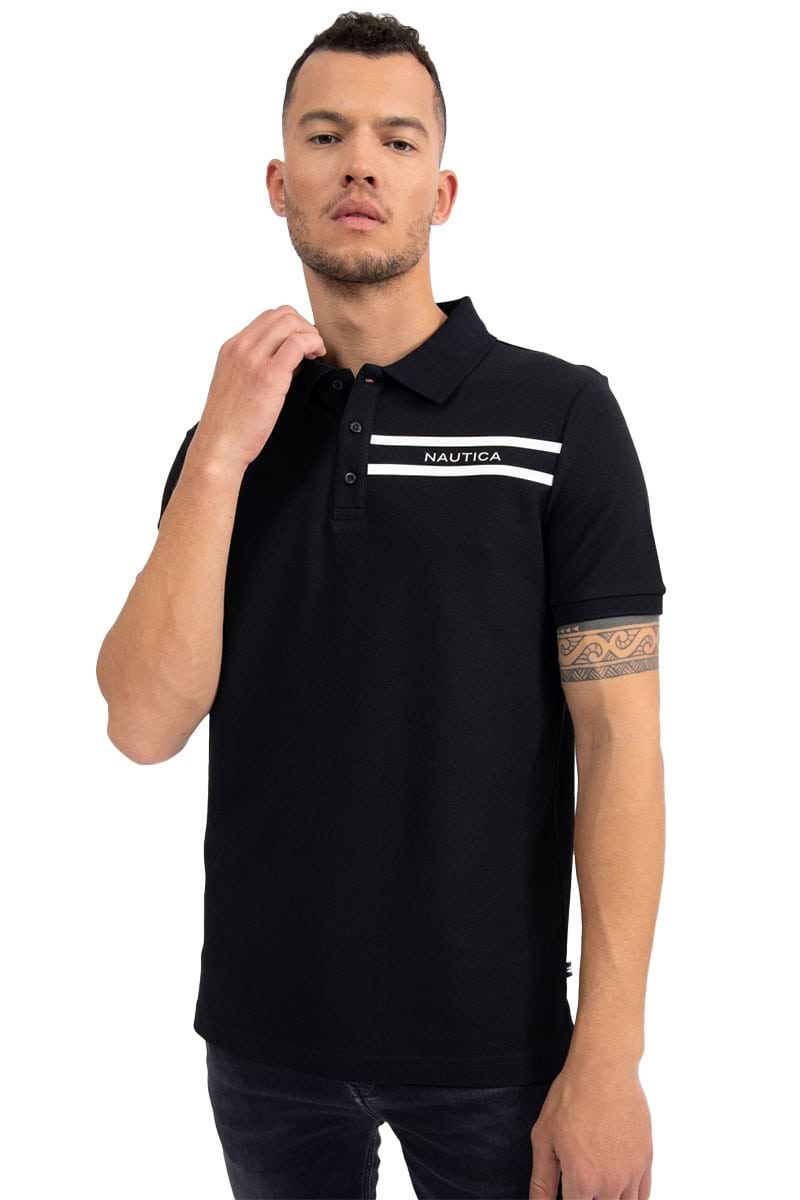 חולצת פולו Nautica לגברים גזרת Slim Fit
