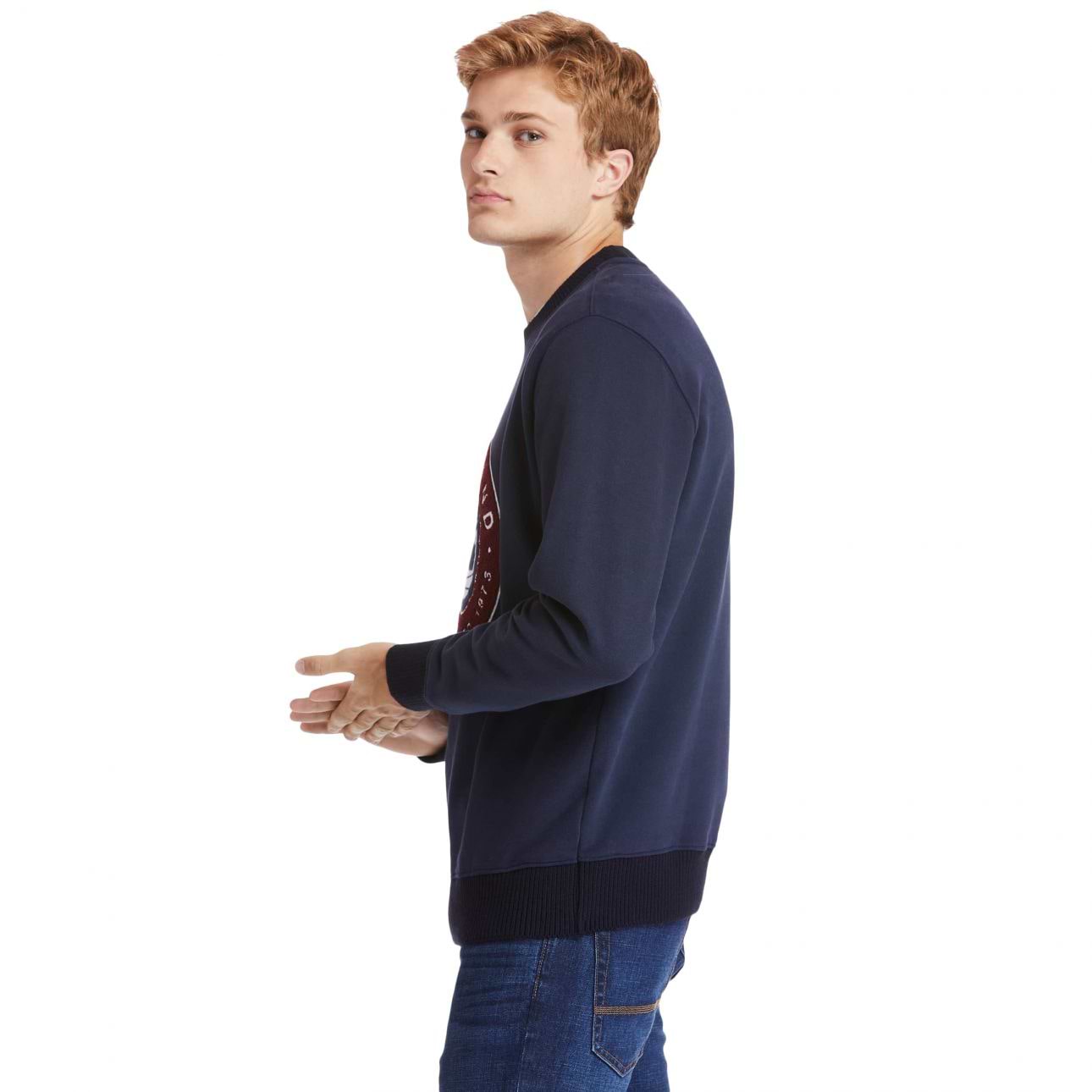סווטשרט Timberland   לגברים דגם Little Cold River Crew Neck Tree