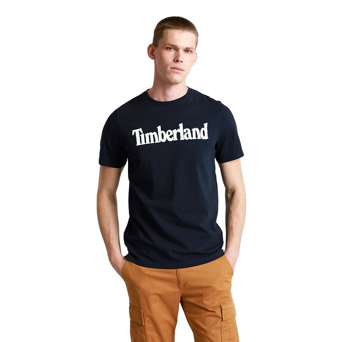 טי שירט שרוול קצר Timberland לגברים דגם Kennebec Linear