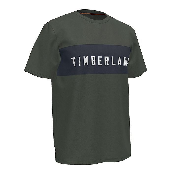 טי שירט שרוול קצר Timberland לגברים דגם SS Block Brande