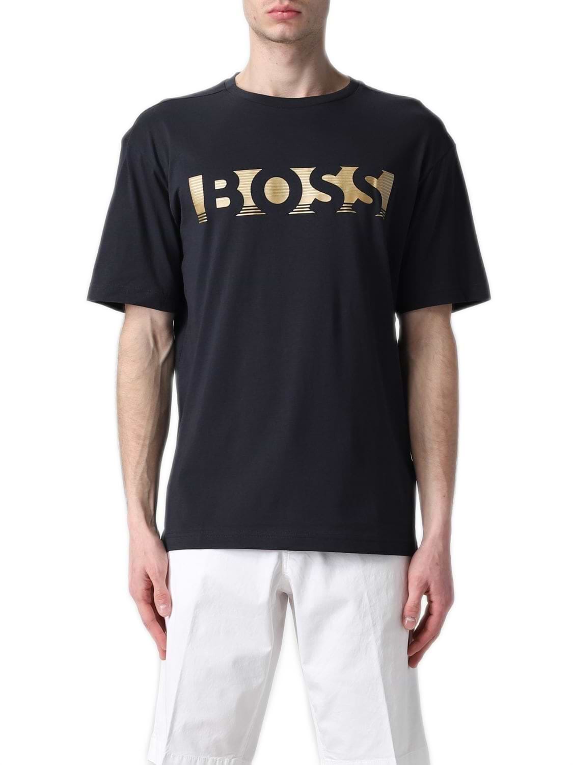 טי שירט HUGO BOSS לגבר דגם COLOUR-BLOCK LOGO