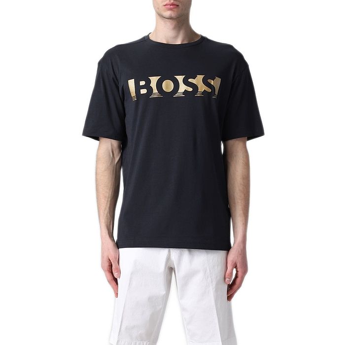 טי שירט HUGO BOSS לגבר דגם COLOUR-BLOCK LOGO