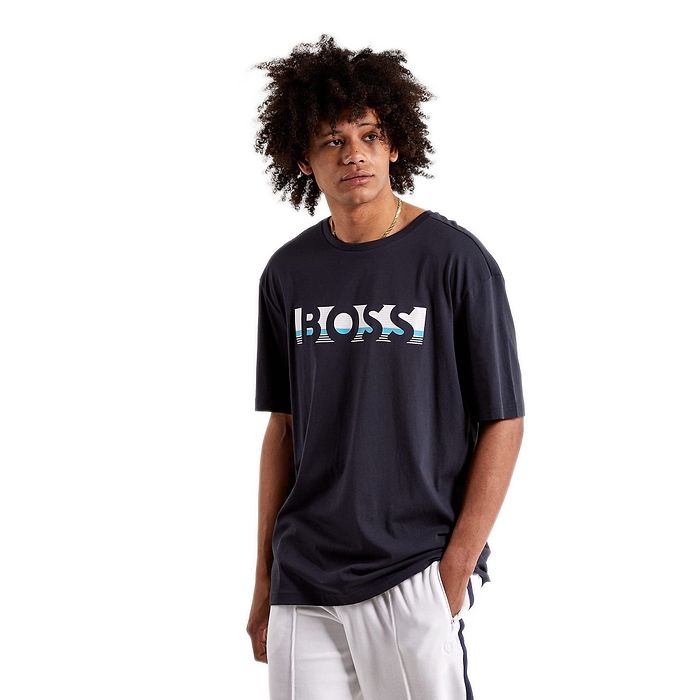טי שירט HUGO BOSS לגבר דגם COLOUR-BLOCK LOGO