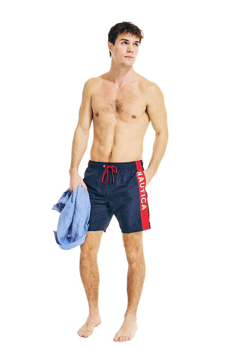 בגד ים  Nautica לגברים דגם Ustainably Crafted 8