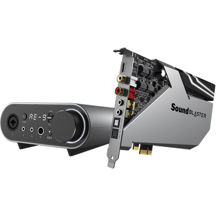 כרטיס קול פנימי Creative AE9 Ultimate 32-bit / 384 kHz PCI-e Sound Card and DAC with Xamp - צבע אפור שנה אחריות עי יבואן הרשמי