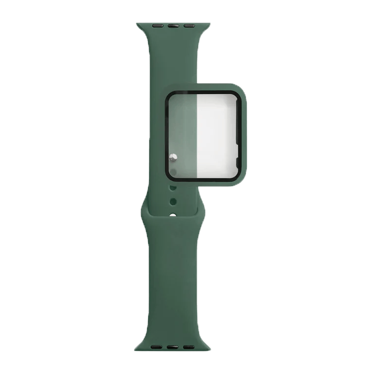 רצועות שעון ומגן מסך Skech ל Apple Watch 7 44mm - צבע ירוק שנה אחריות ע