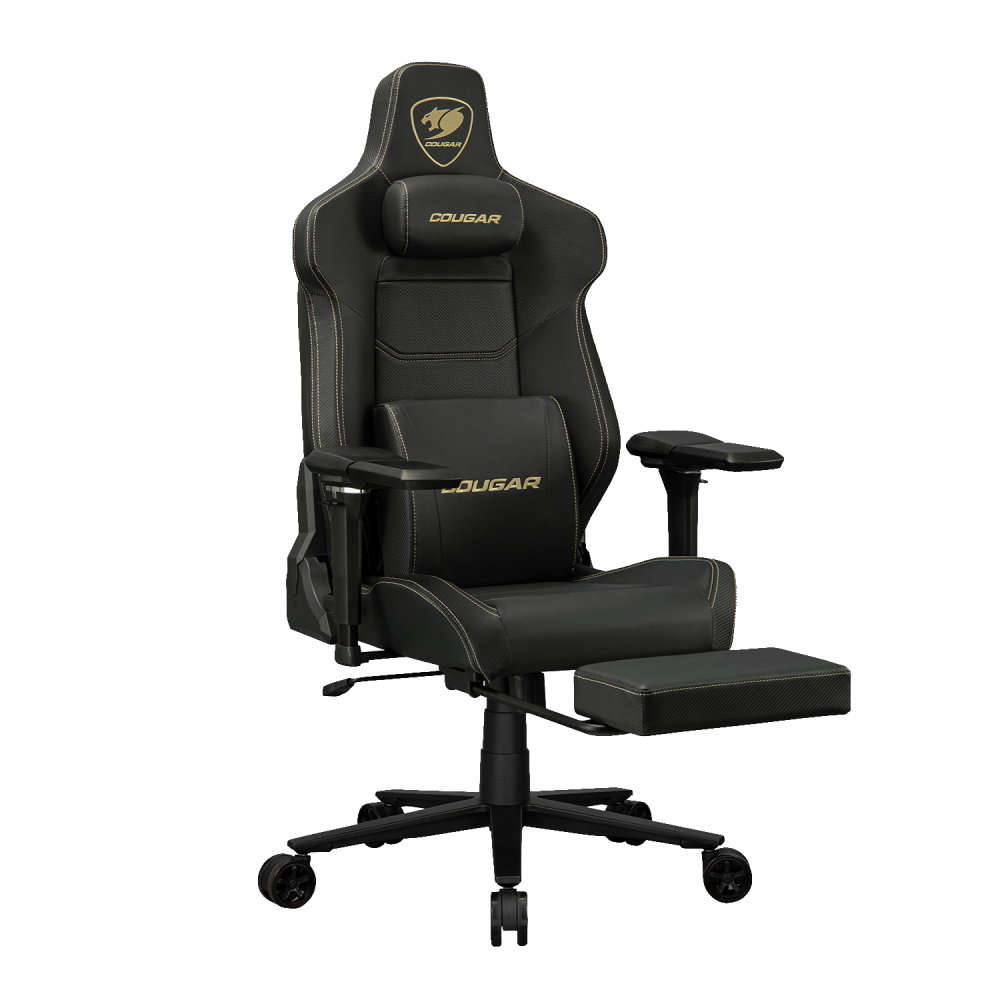 כיסא גיימינג Cougar Armor Evo-M Gold - צבע שחור וזהב שנה אחריות ע