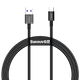 כבל טעינה וסנכרון Baseus Superior Data Fast Charging 66W USB to Type-C - באורך 1 מטר צבע שחור שנה אחריות ע"י היבואן הרשמי