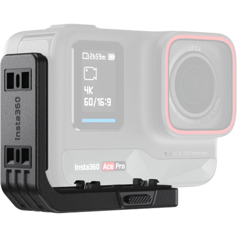 תושבת להתקנה אנכית/אופקית למצלמות Insta360 Ace/Ace Pro/Ace Pro 2 - צבע שחור