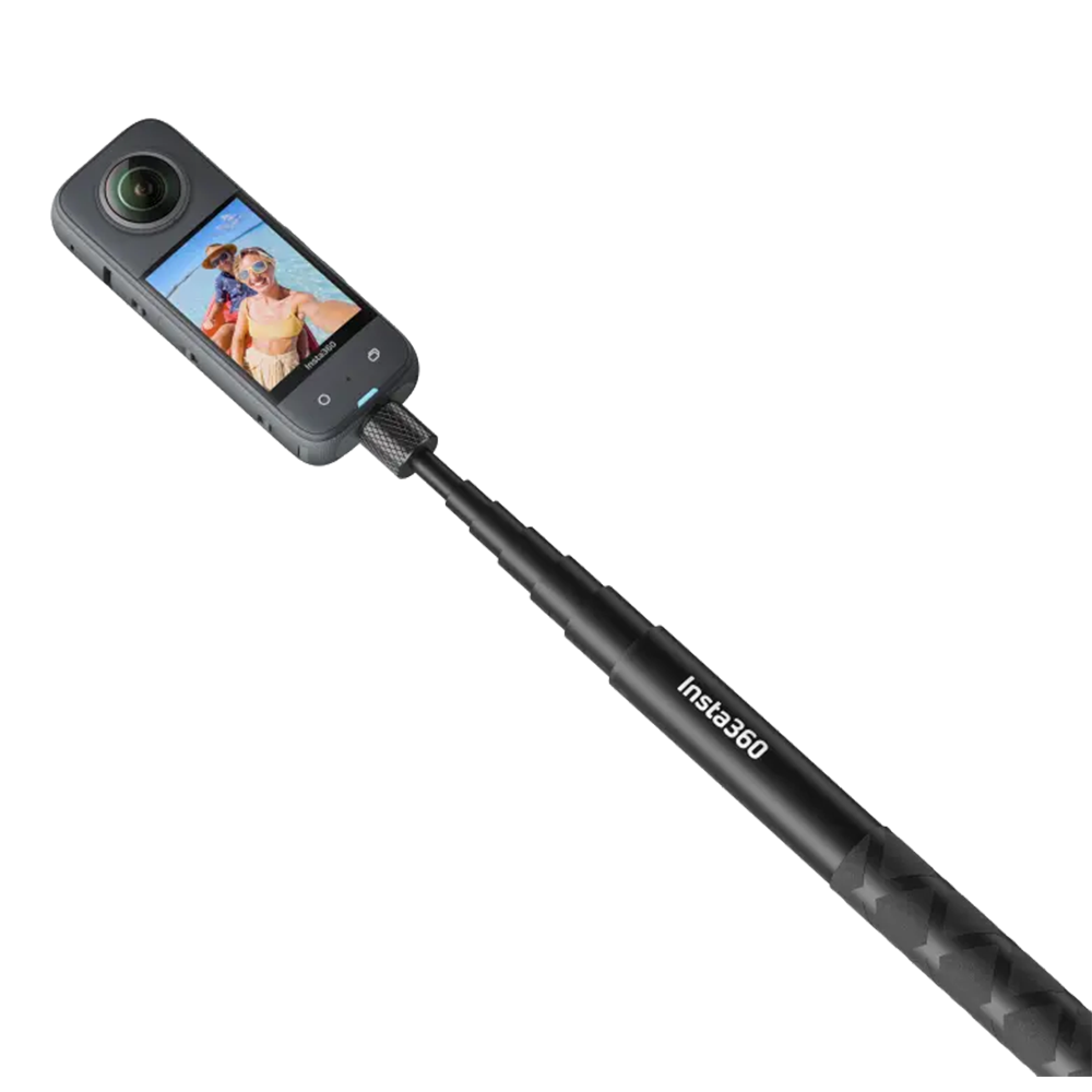 מוט סלפי בלתי נראה Insta360 114cm Invisible Selfie Stick - צבע שחור שנה אחריות ע
