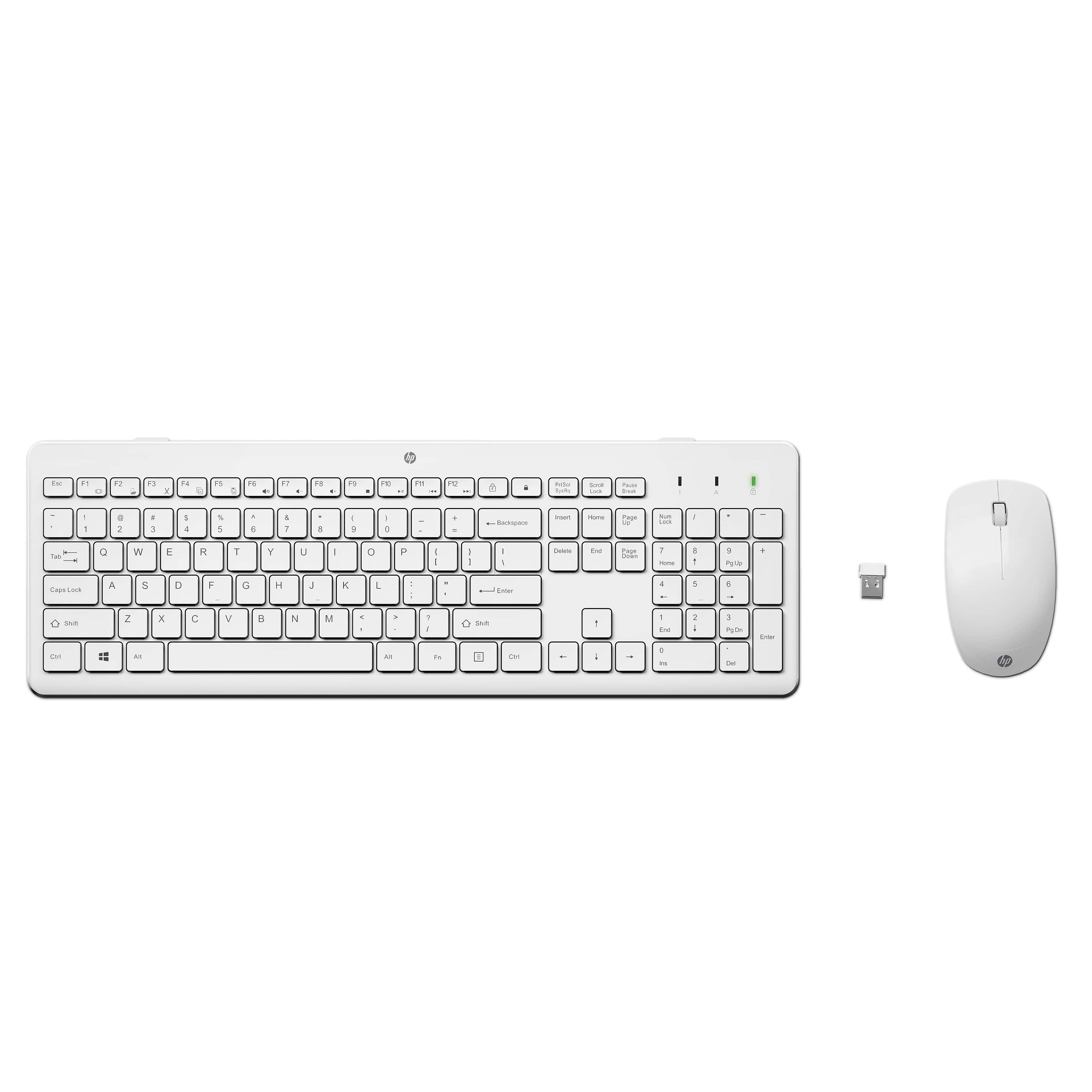 סט מקלדת ועכבר אלחוטי HP 230 3L1F0AA - צבע לבן שנתיים אחריות ע