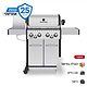 גריל גז 4 מבערים Baron s 490 IR עם כירת צד ושיפוד Broil King 64,000 BTU