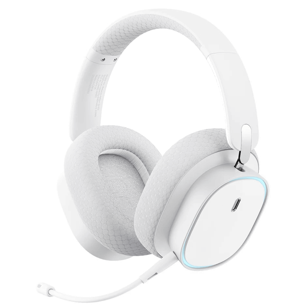 אוזניות גיימינג אלחוטיות/חוטיות Baseus AeQur GH02 - צבע Moon White שנה אחריות ע