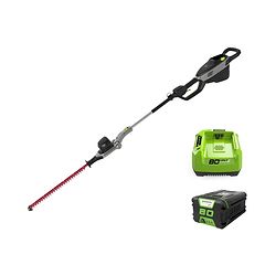 מגזמת גובה 80V PRO אורך 2.41 מ' + סוללה 2.0Ah +מטען מהיר Greenworks