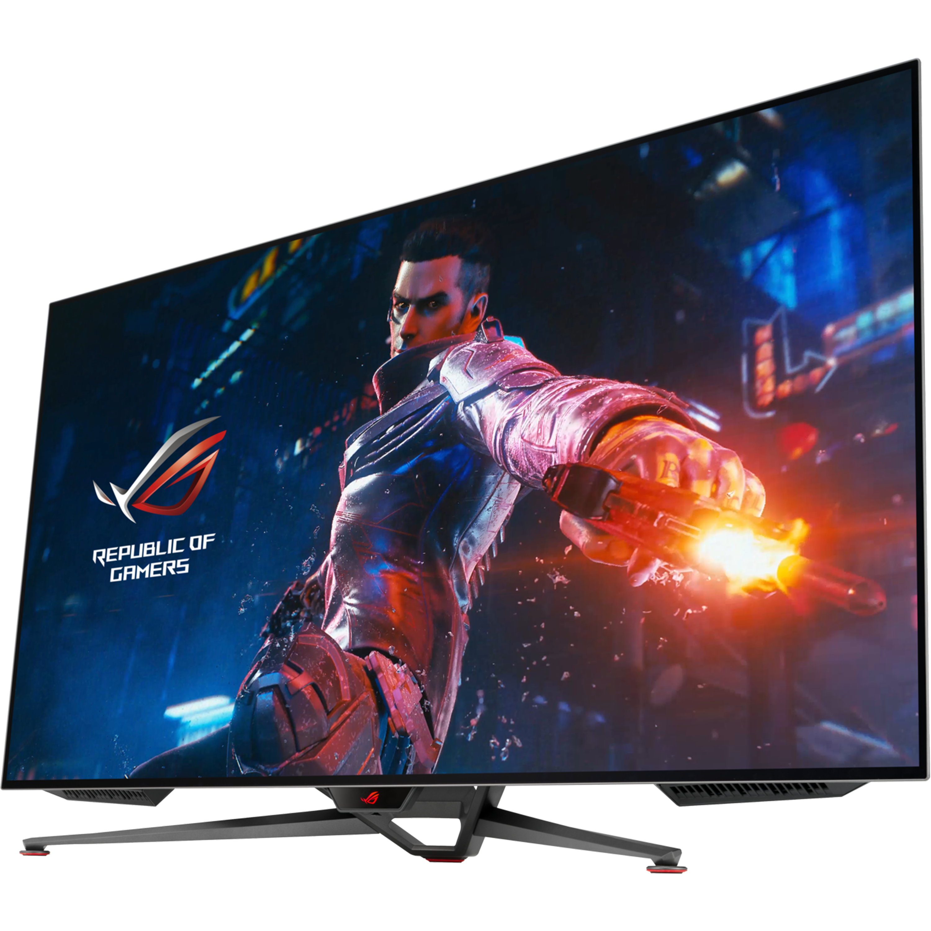 מסך מחשב גיימינג 47.5'' Asus ROG Swift PG48UQ G-Sync OLED 4K UHD 0.1ms 138Hz - צבע שחור שלוש שנות אחריות ע