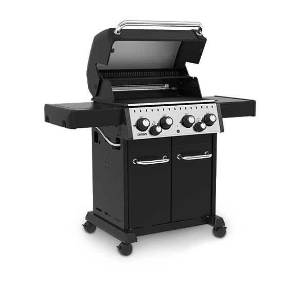גריל גז 4 מבערים Broil King Crown 490 עם כירת צד ושיפוד 64,000 BTU