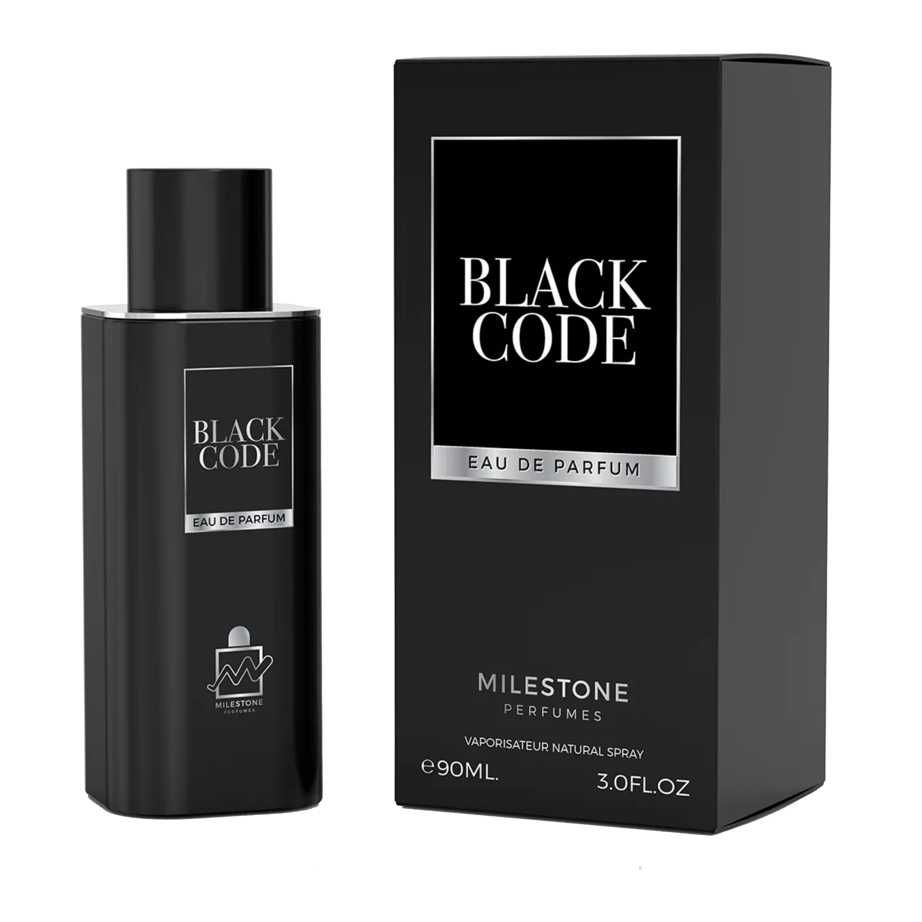  בושם לגבר Milestone Black Code E.D.P 90ml 
