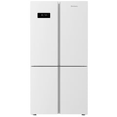 מקרר 4 דלתות Blomberg KQD162EGW כולל התקן שבת ומייצר קרח - גימור זכוכית לבנה אחריות ע"י היבואן הרשמי