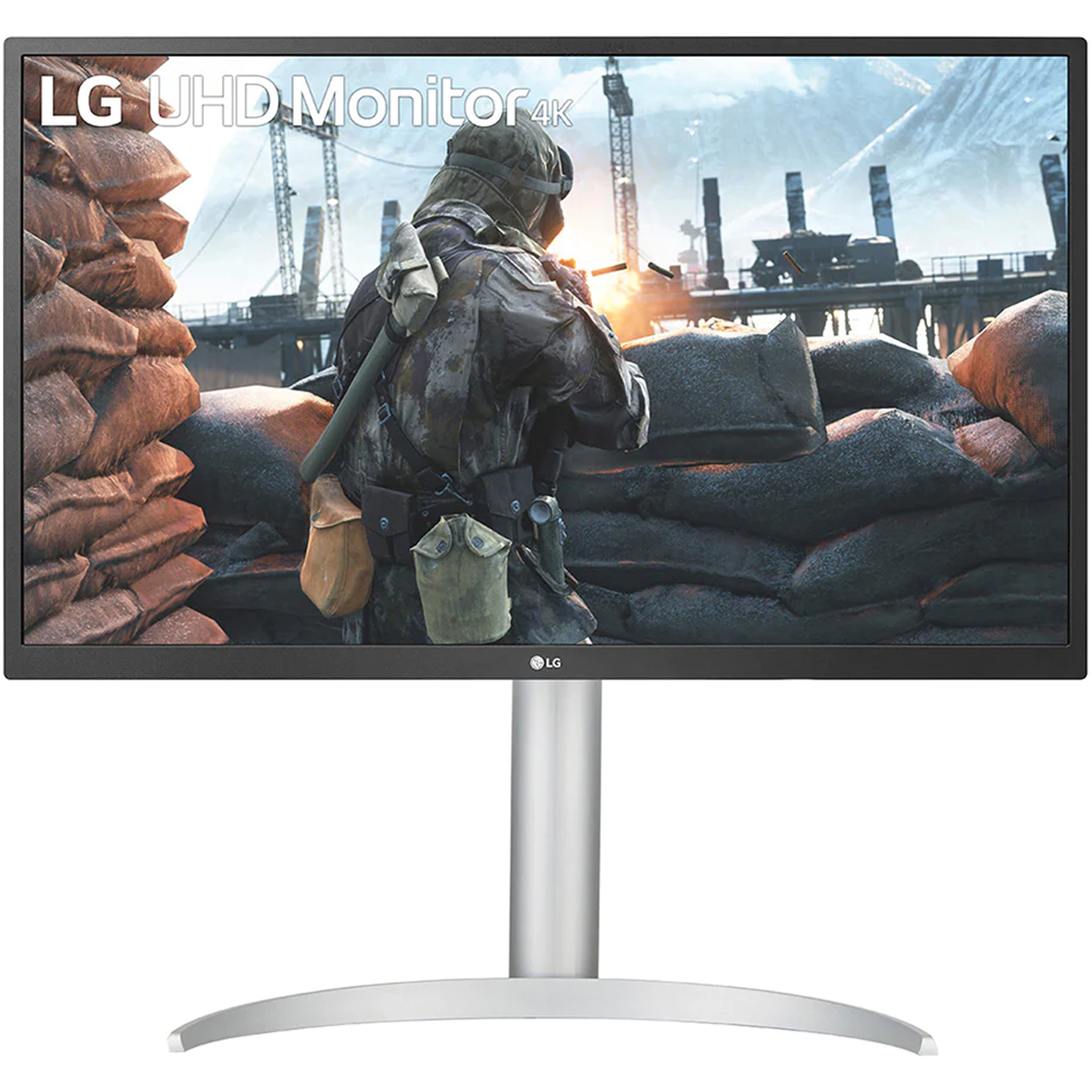מסך מחשב 27'' LG 27UP550P-W 4K UHD IPS LED HDR FreeSync - צבע כסוף שלוש שנות אחריות ע