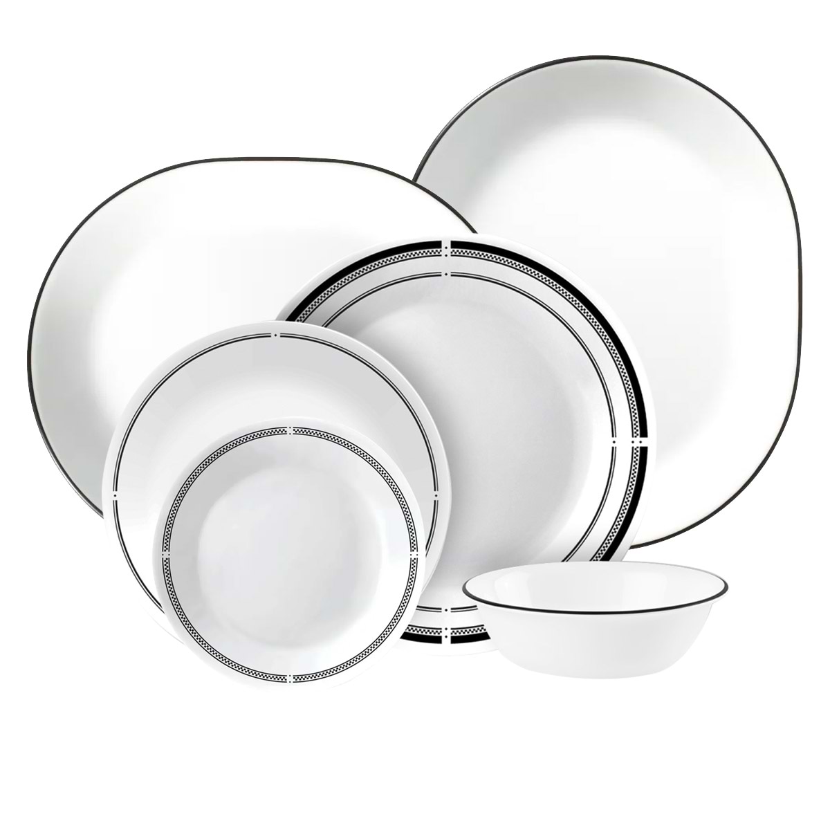 סט צלחות קורל 26 חלקים ל-6 סועדים דגם Brasserie תוצרת קורנינג ארה