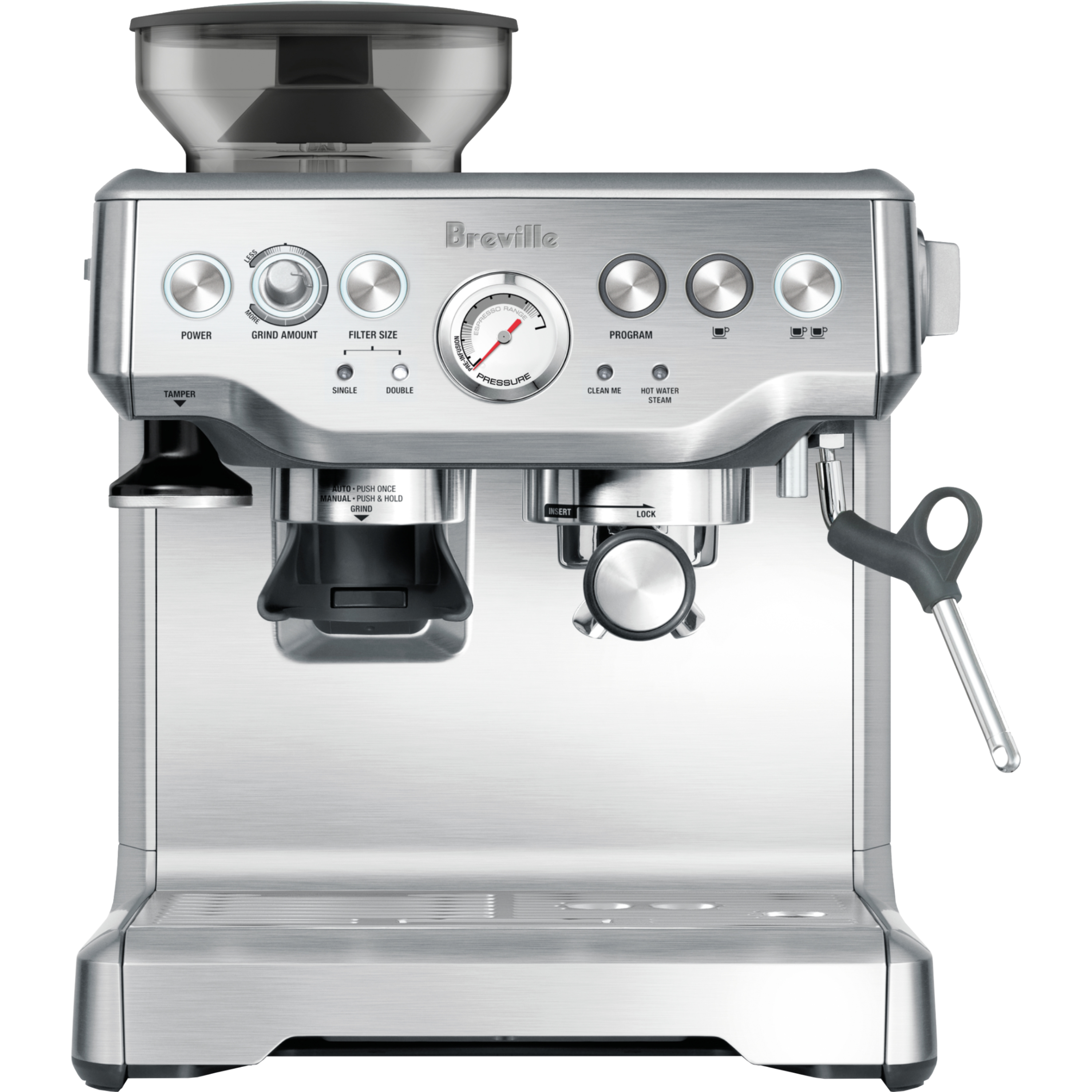 מכונת קפה טוחנת Breville Barista Express BES870 - צבע נירוסטה אחריות ע