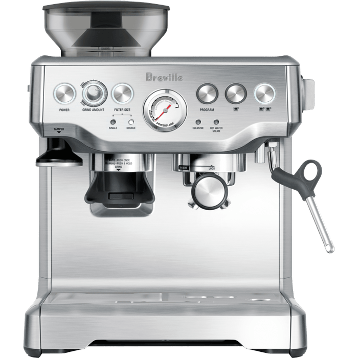 מכונת קפה טוחנת Breville Barista Express BES870 - צבע נירוסטה אחריות עי היבואן הרשמי 