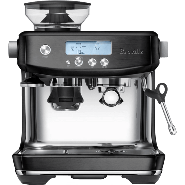 מכונת אספרסו משולבת מטחנת קפה Breville BES878BST - צבע נירוסטה מושחרת אחריות עי היבואן הרשמי